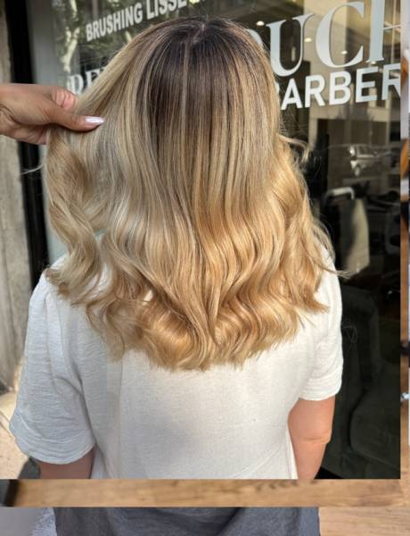Balayage californier blond avant après